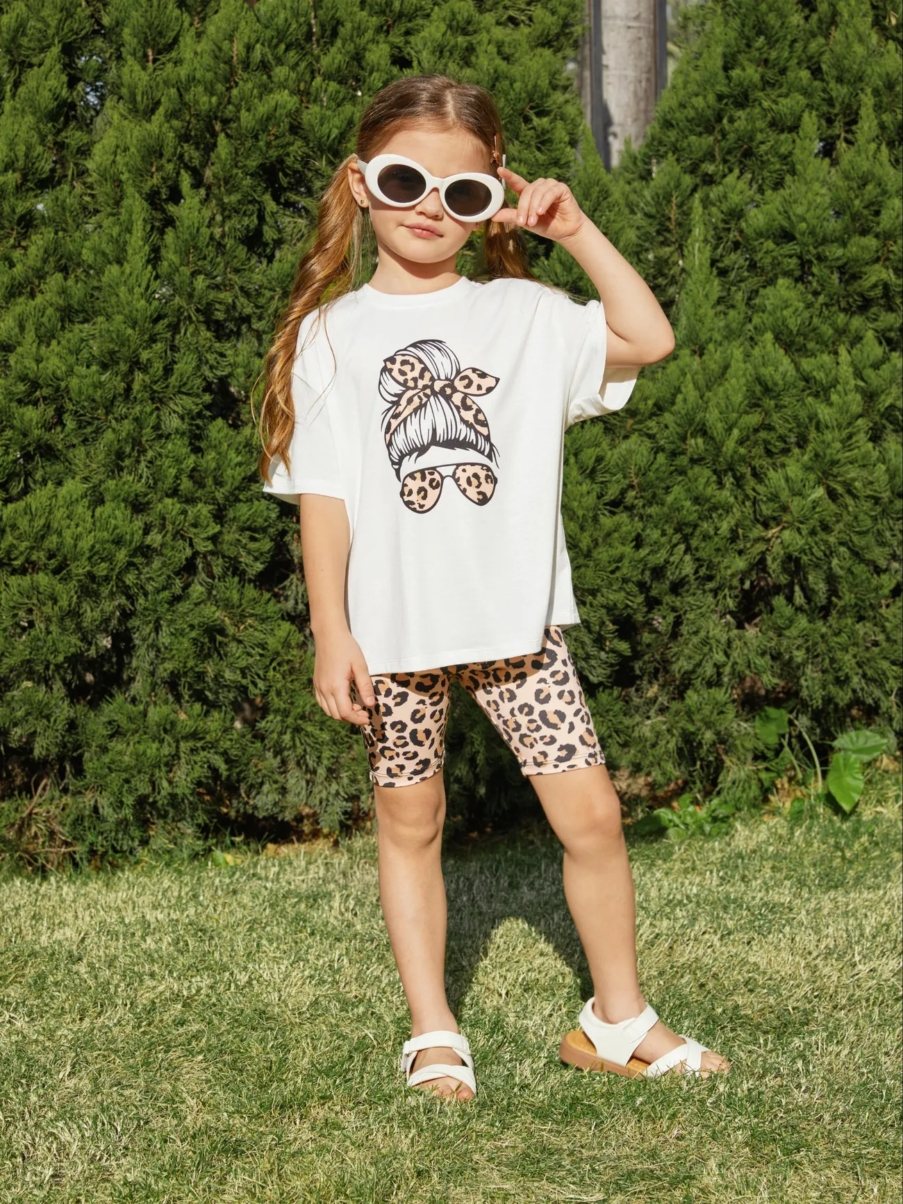 2-Piece Toddler/Kid Girl Sporty Tee and Leggings Set
