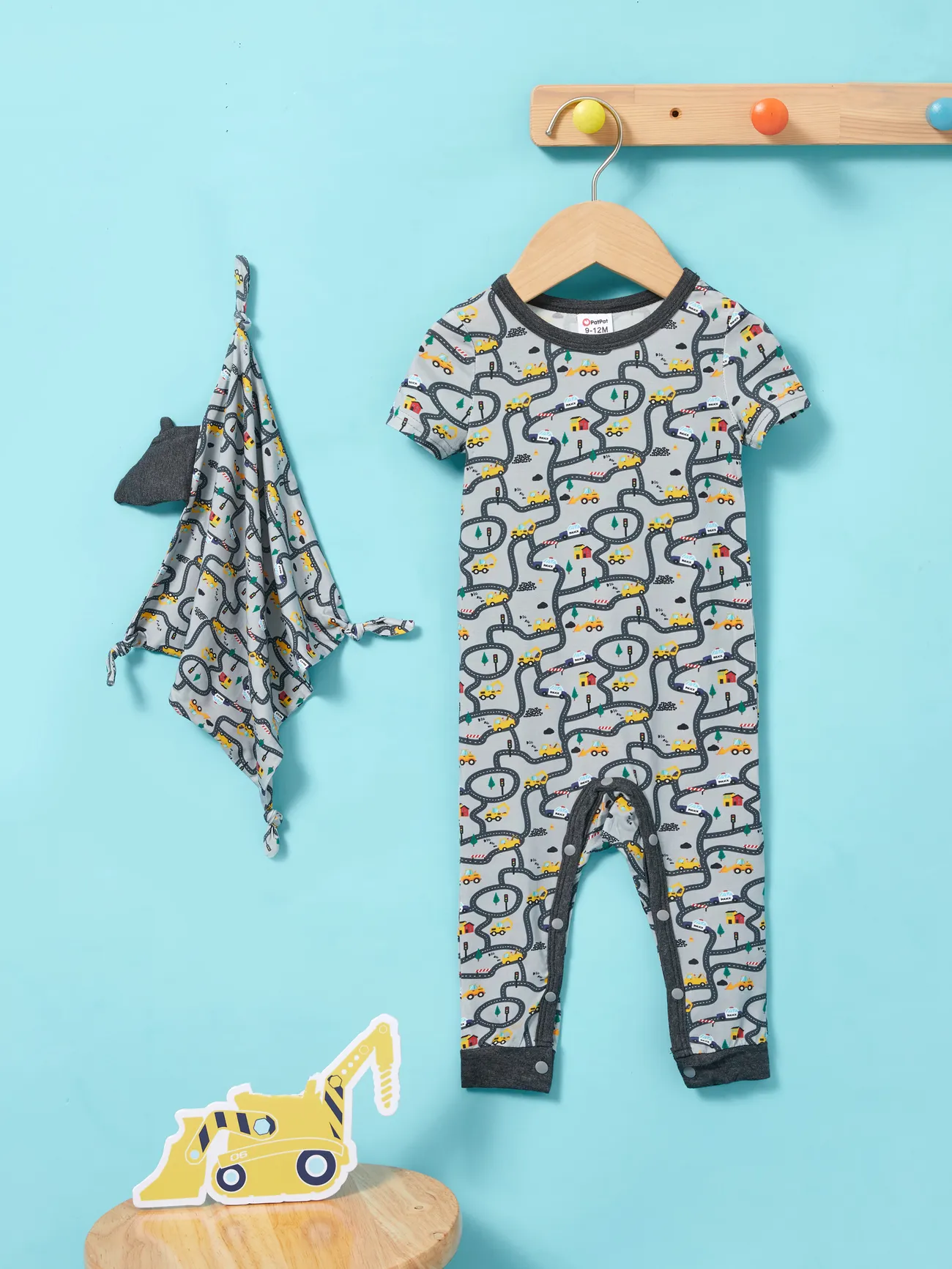 Baby Boy/Girl 2pcs Bamboo Fabric Vehicle Print Pajama Jumpsuit with Soothing Towel
Baby Boy/Girl 2pcs Bamboo Fabric Vehicle Print Pajama Jumpsuit with Soothing Towel