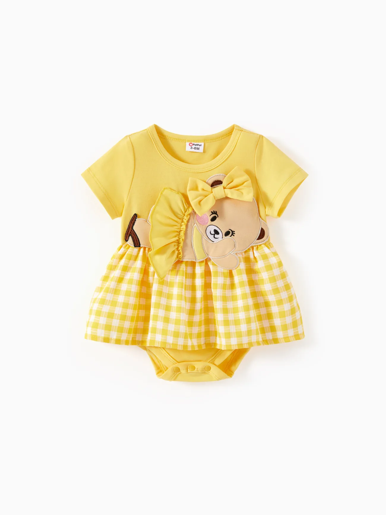 Baby Girl Childlike Animal Print Embroidered Romper 
Baby Girl Childlike Animal Print Embroidered Romper