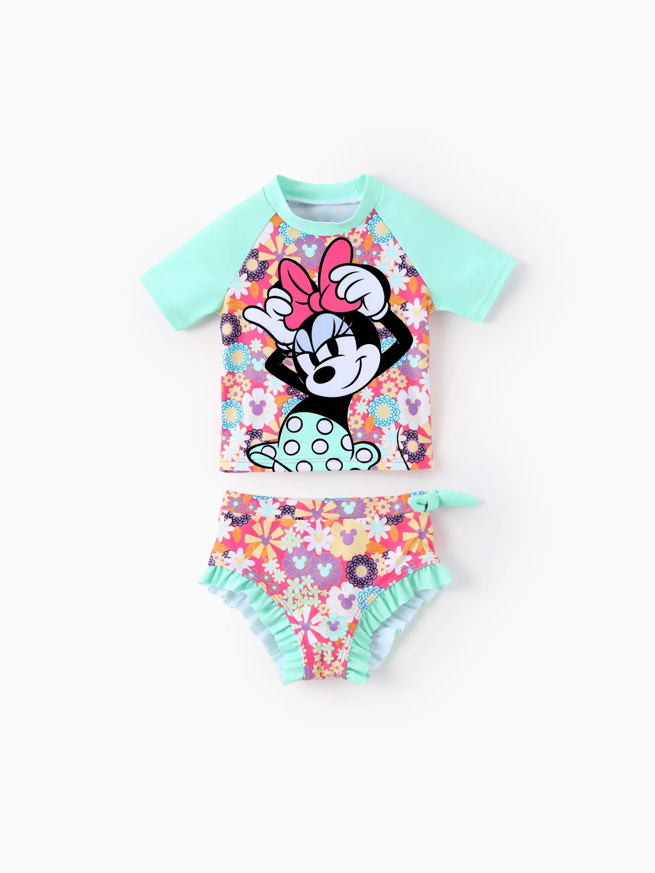 Disney Mickey and Friends Toddler Girl 2pcs Minnie Mouse And Daisy Duck Floral Print Bowknot Ruffled Short-sleeve Rash Guard UPF50+ Swimsuit Set
Disney Mickey and Friends Toddler Girl 2pcs Minnie Mouse And Daisy Duck Floral Print Bowknot Ruffled Short-sleeve Rash Guard UPF50+ Swimsuit Set