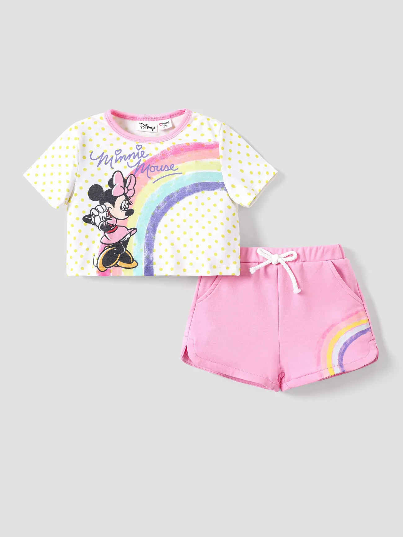 Disney Mickey and Friends 2 pcs Toddler Girl Naia™ Character Print Rainbow Top and Shorts Sporty Set
Disney Mickey and Friends 2 pcs Toddler Girl Naia™ Character Print Rainbow Top and Shorts Sporty Set