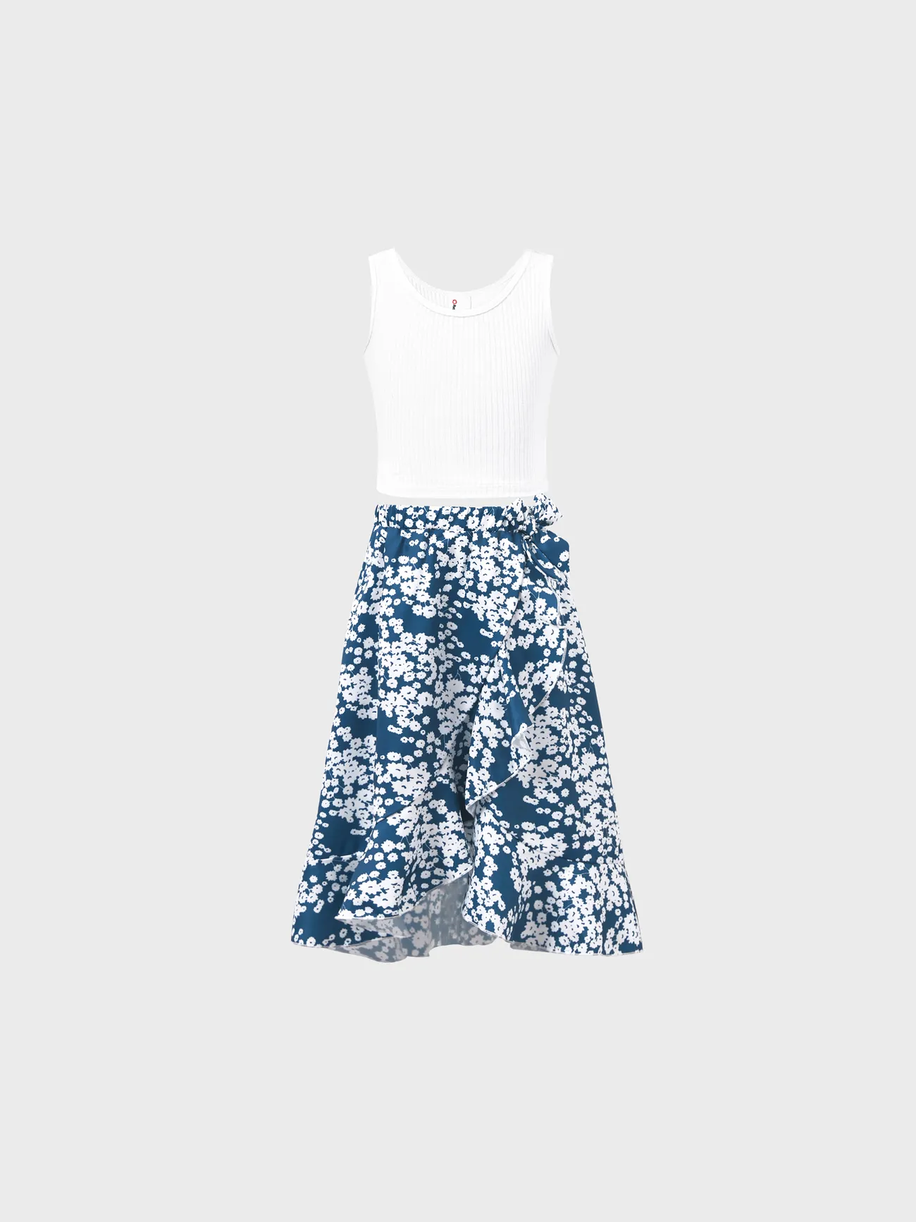 Family Matching Outfits Cotton White Ribbed Tank Top and Floral Print Ruffle Hem Skirt Co-ord Set for Mommy and Me
Family Matching Outfits Cotton White Ribbed Tank Top and Floral Print Ruffle Hem Skirt Co-ord Set for Mommy and Me