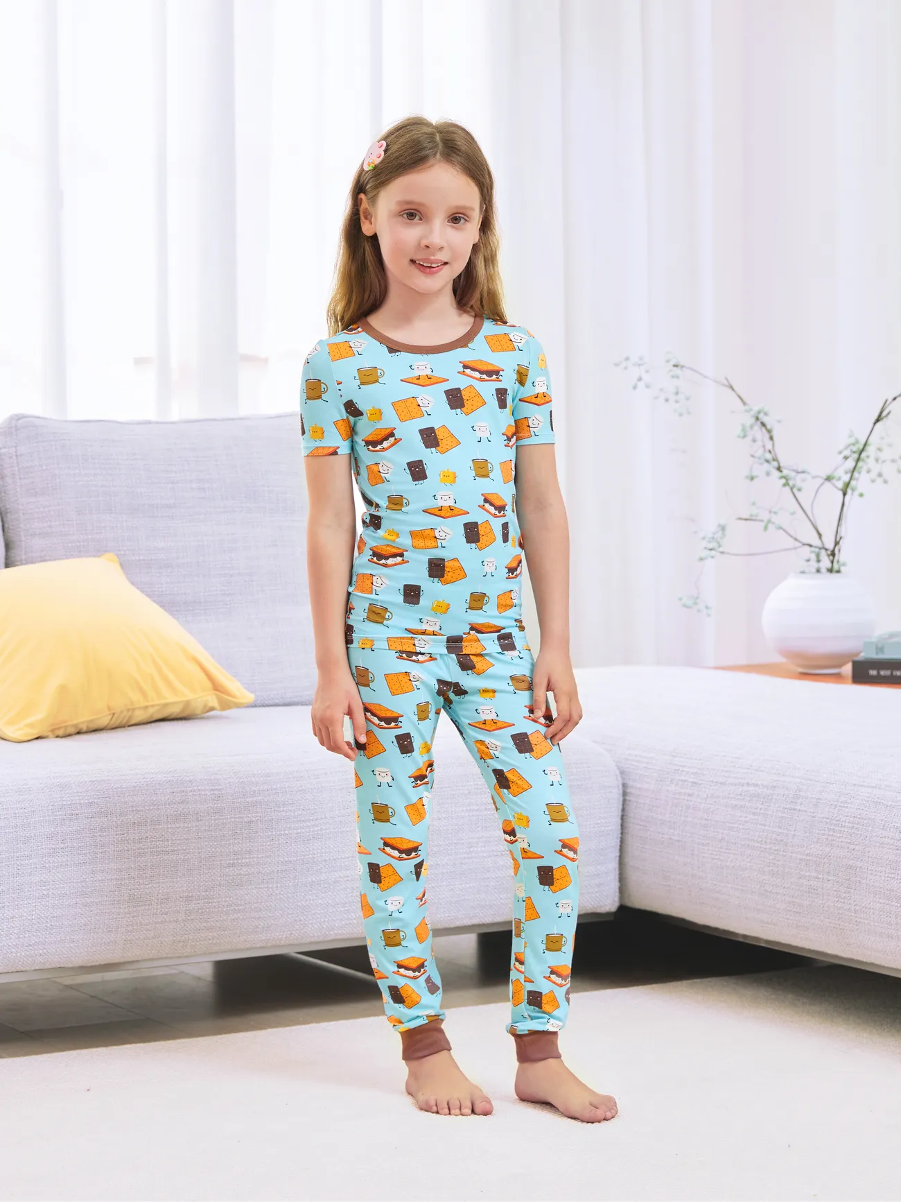 Bamboo Family PJs Cute Print Short Sleeve & Long Pants Sleepwear Matching Pajama set (Snug-Fitting for Children)
Bamboo Family PJs Cute Print Short Sleeve & Long Pants Sleepwear Matching Pajama set (Snug-Fitting for Children)