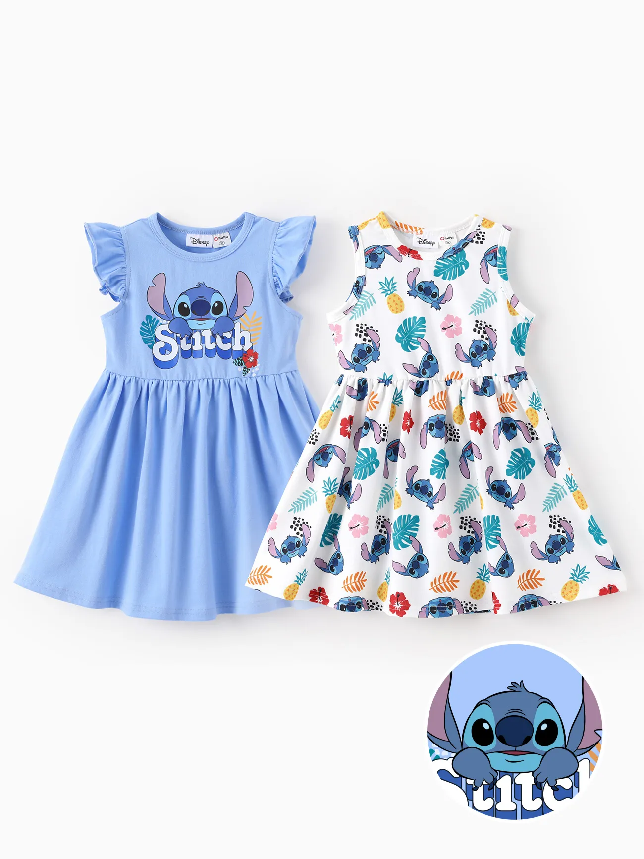 Disney Stitch Toddler/Kid Girl 2-Pack Naia™ Ocean/Pineapp Print Ruffled Dresses
Disney Stitch Toddler/Kid Girl 2-Pack Naia™ Ocean/Pineapp Print Ruffled Dresses