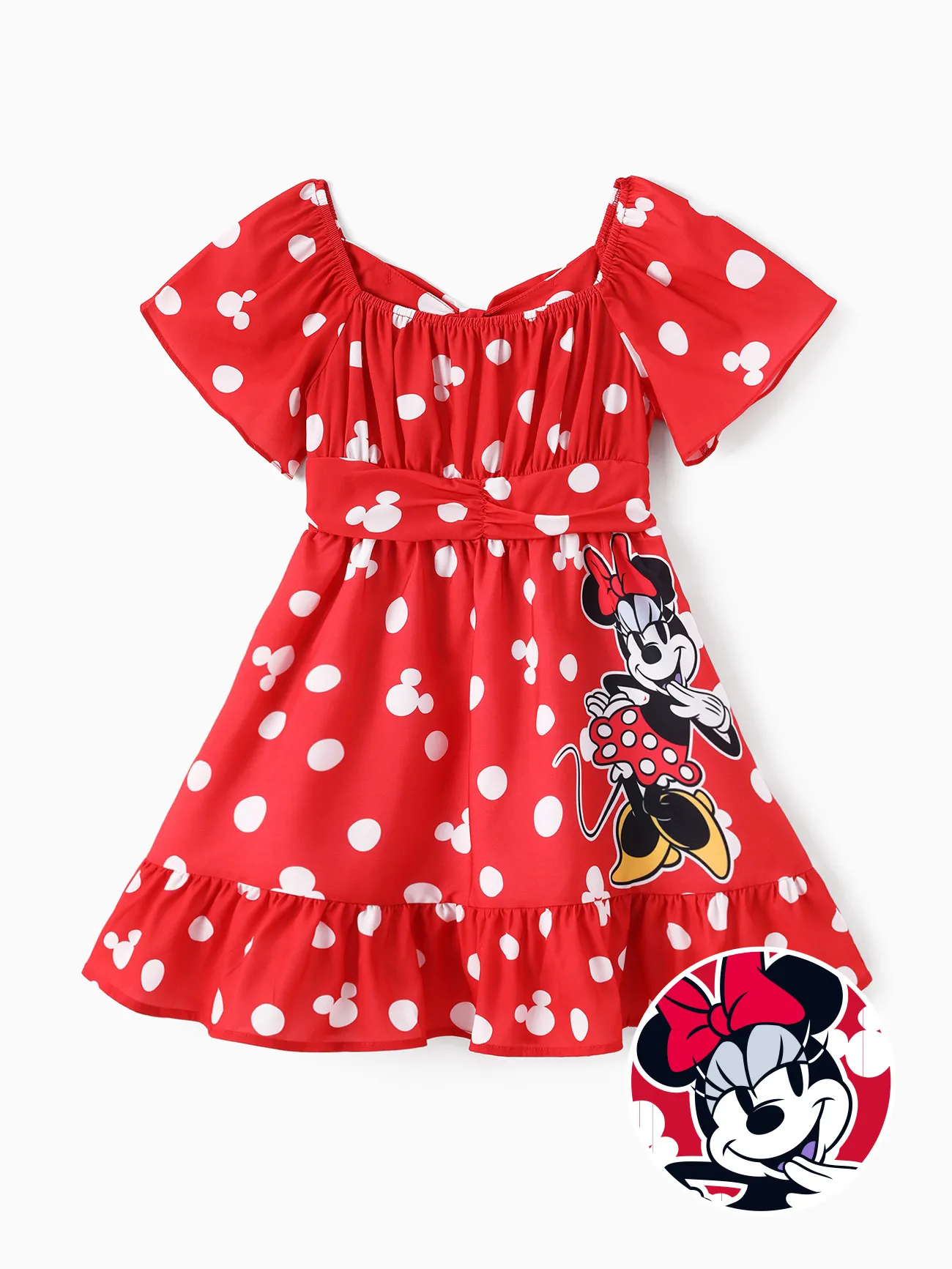 Disney Mickey and Friends Kid GIrl Minnie Mouse Ruffled Babydoll Dress 
Disney Mickey and Friends Kid GIrl Minnie Mouse Ruffled Babydoll Dress