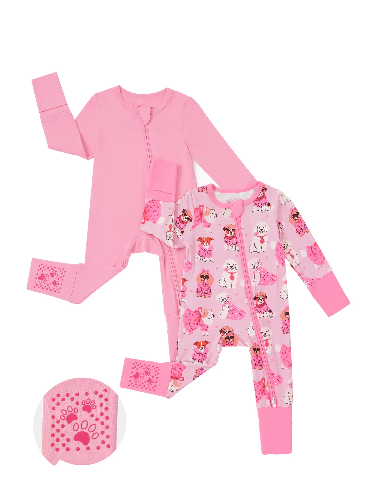 Bamboo Baby Boy/Girl 2-Pack Long Sleeve Romper 2-Way Zip Anti Slip Footie.
Bamboo Baby Boy/Girl 2-Pack Long Sleeve Romper 2-Way Zip Anti Slip Footie.