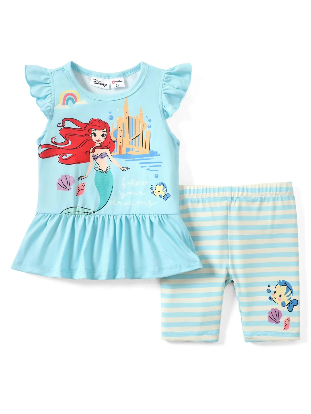 Disney Princess Toddler Girls Moana/Ariel 2pcs Naia™ Character Print Ruffled Top with Stripped Leggings Set
Disney Princess Toddler Girls Moana/Ariel 2pcs Naia™ Character Print Ruffled Top with Stripped Leggings Set
