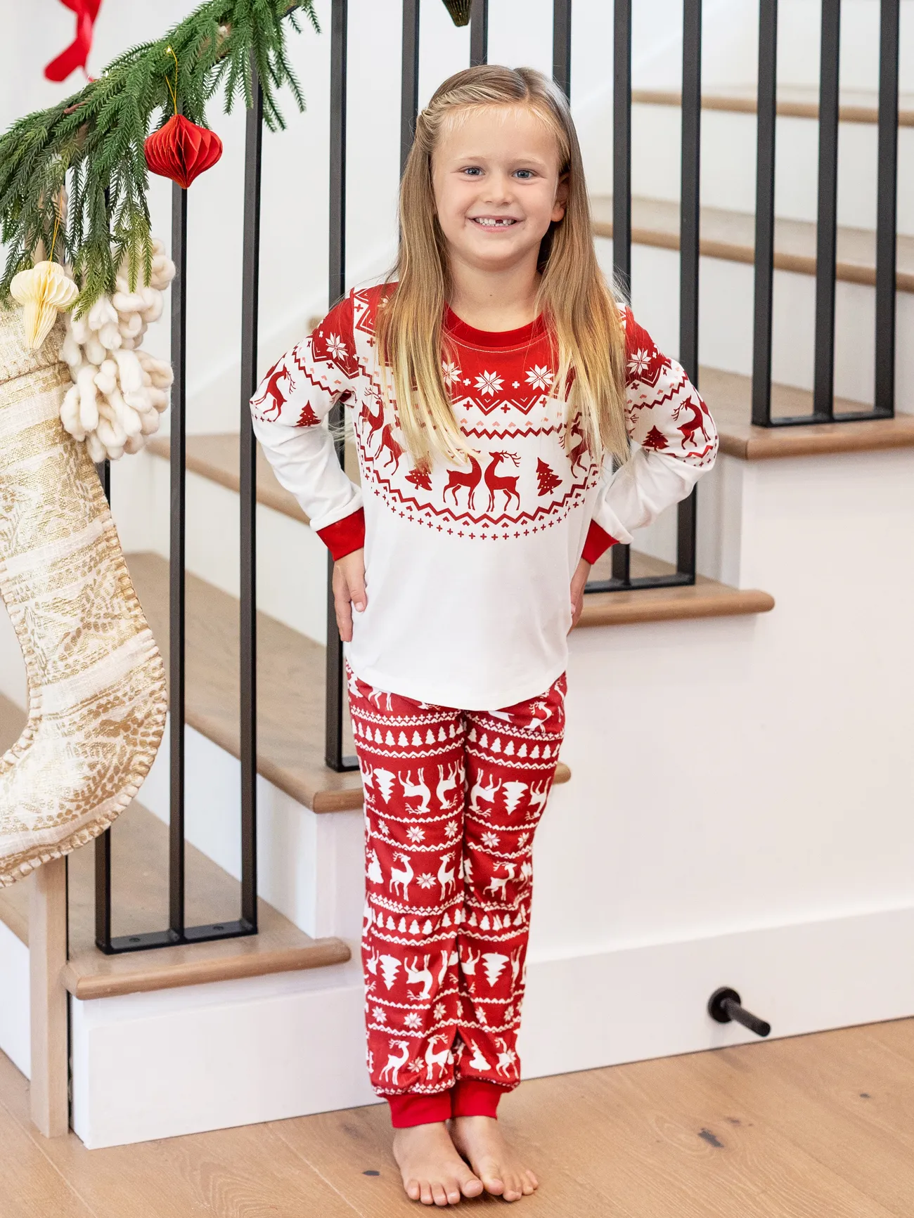 Christmas Reindeer and Snowflake Print Family Matching Pajamas Sets
Christmas Reindeer and Snowflake Print Family Matching Pajamas Sets