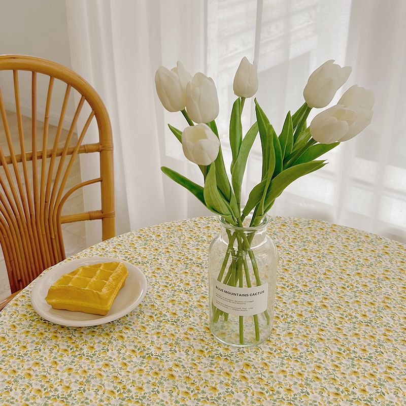 Paquete de 2/paquete de 5 tulipanes flores artificiales pu toque real tulipanes falsos flores para mesa oficina boda comedor decoración del hogar Blanco big image 5