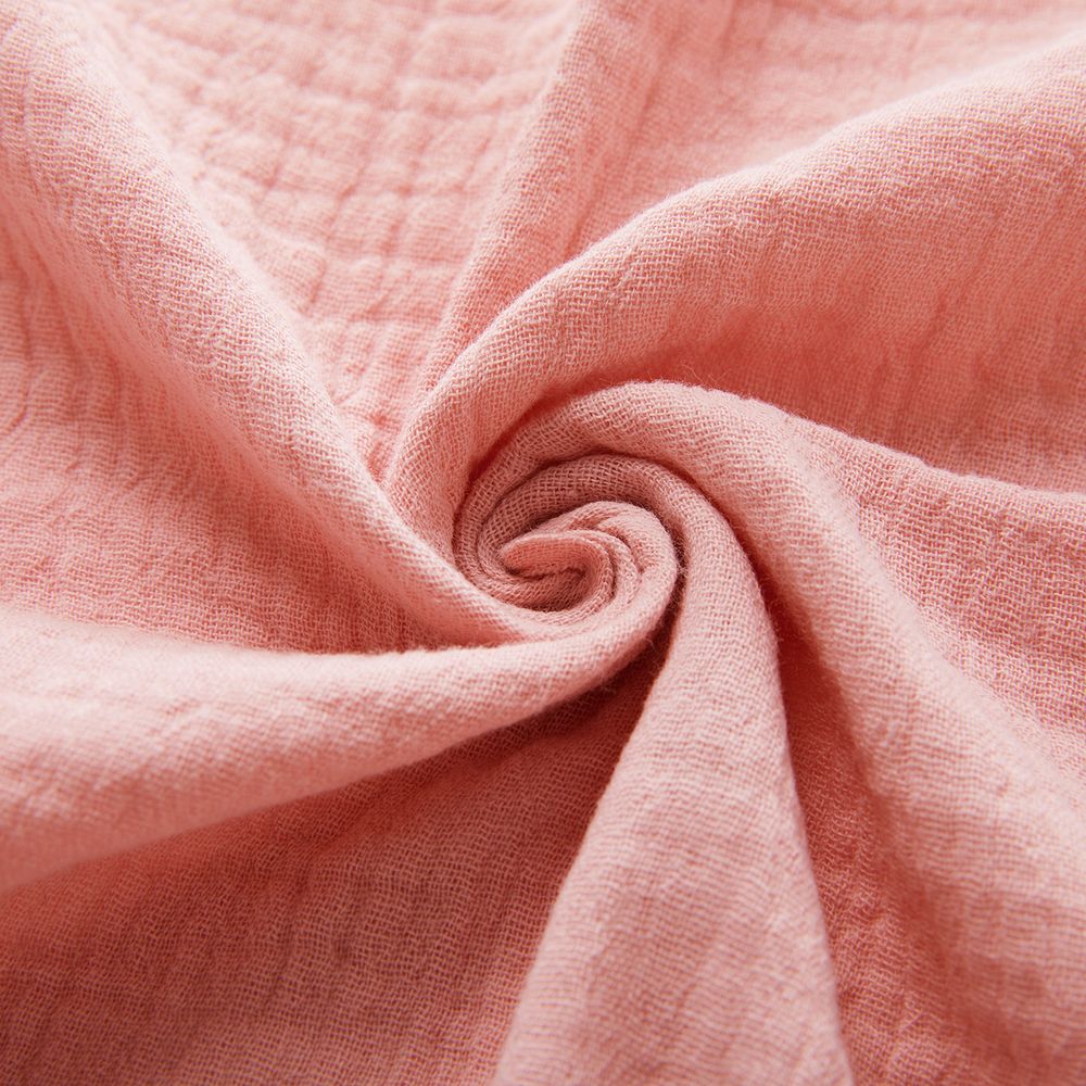 100% Cotton Muslin Baby Gear Includes Bib / Swaddling Blanket / Crib Sheet / Single Layer Quilt / Burp Cloth / Pillow / Washcloth Pink big image 3