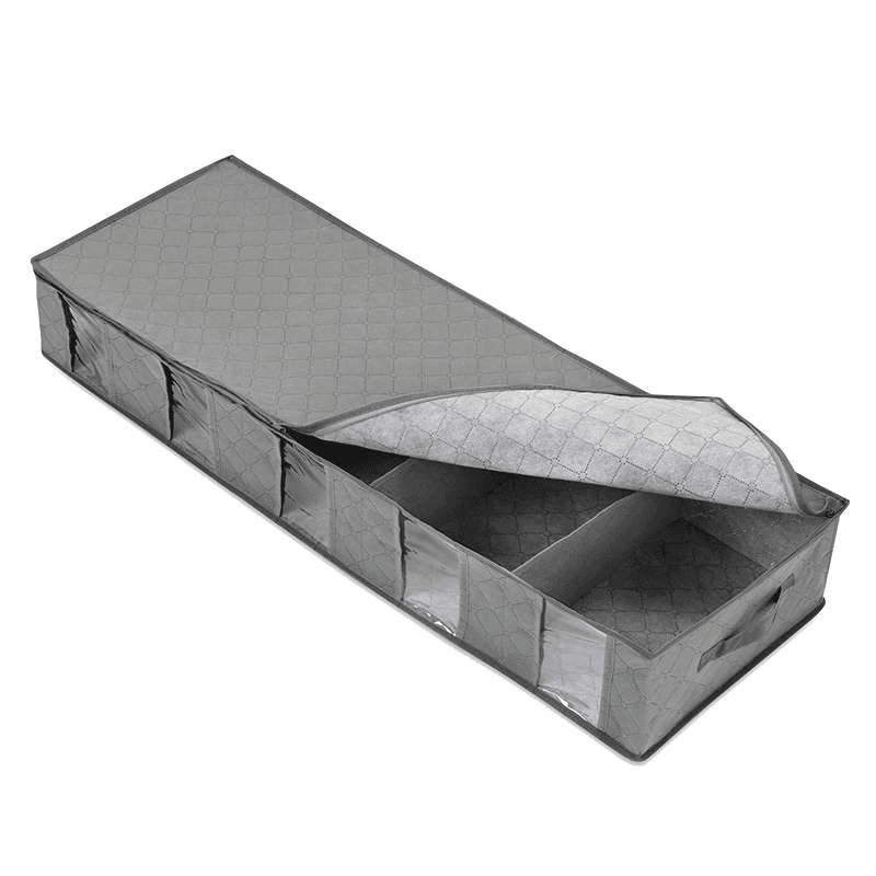 Bed Bottom Storage Box Folding Quilt Clothes Dustproof Moisture-proof Container Under Bed Storage Bag Grey big image 1