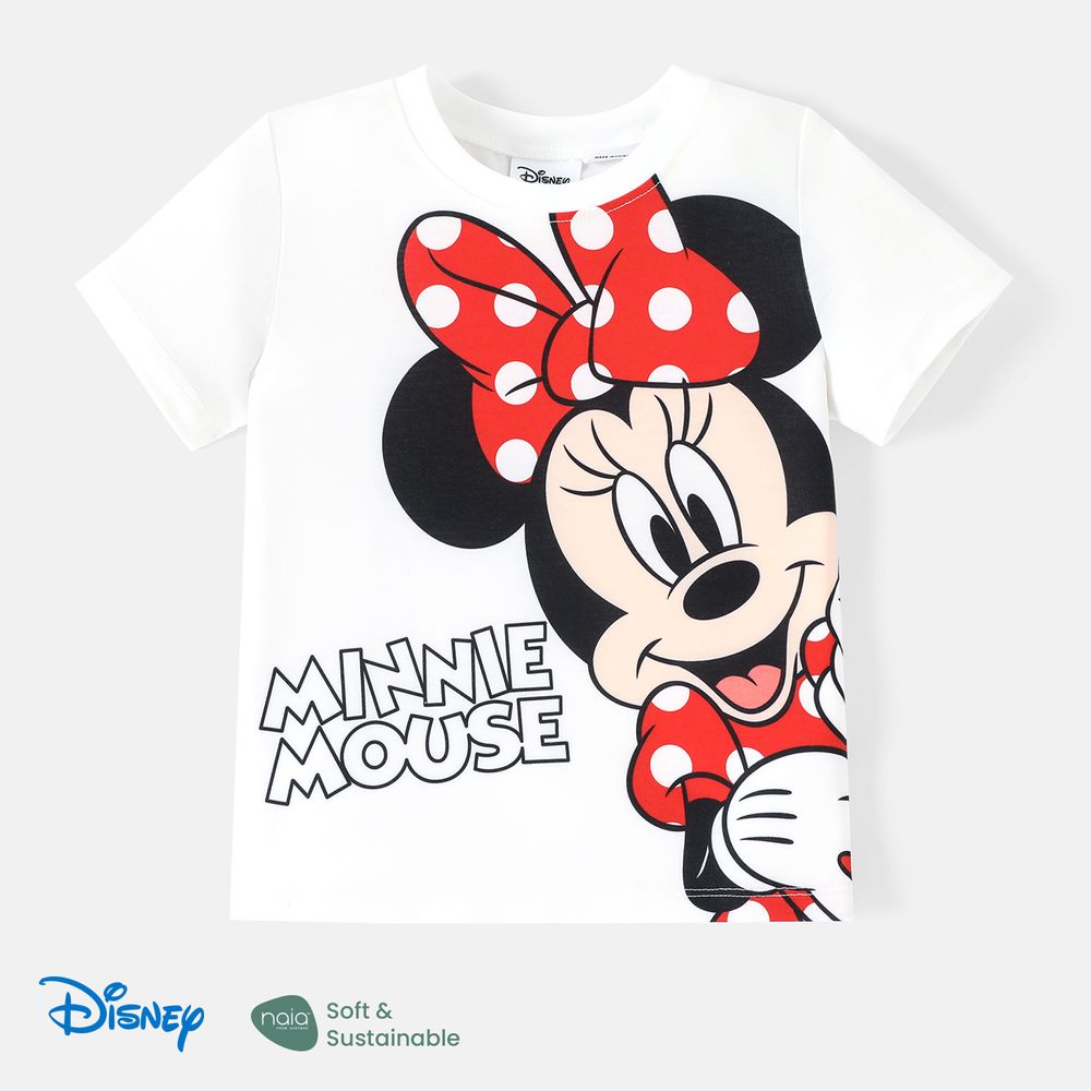 Disney Toddler/Kid Girl/Boy Character & Letter Print Naia™ Short-sleeve Tee White big image 1