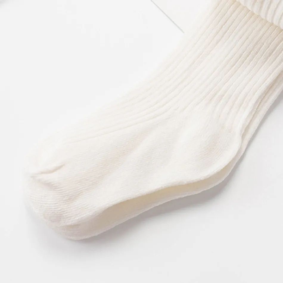 Baby / Toddler Plain Ribbed Tights Pantyhose White big image 4