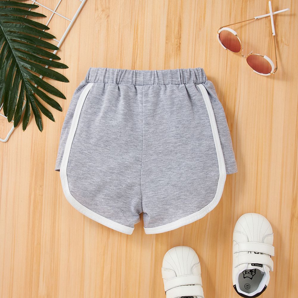 Toddler Girl Butterfly Print Shorts Grey big image 5