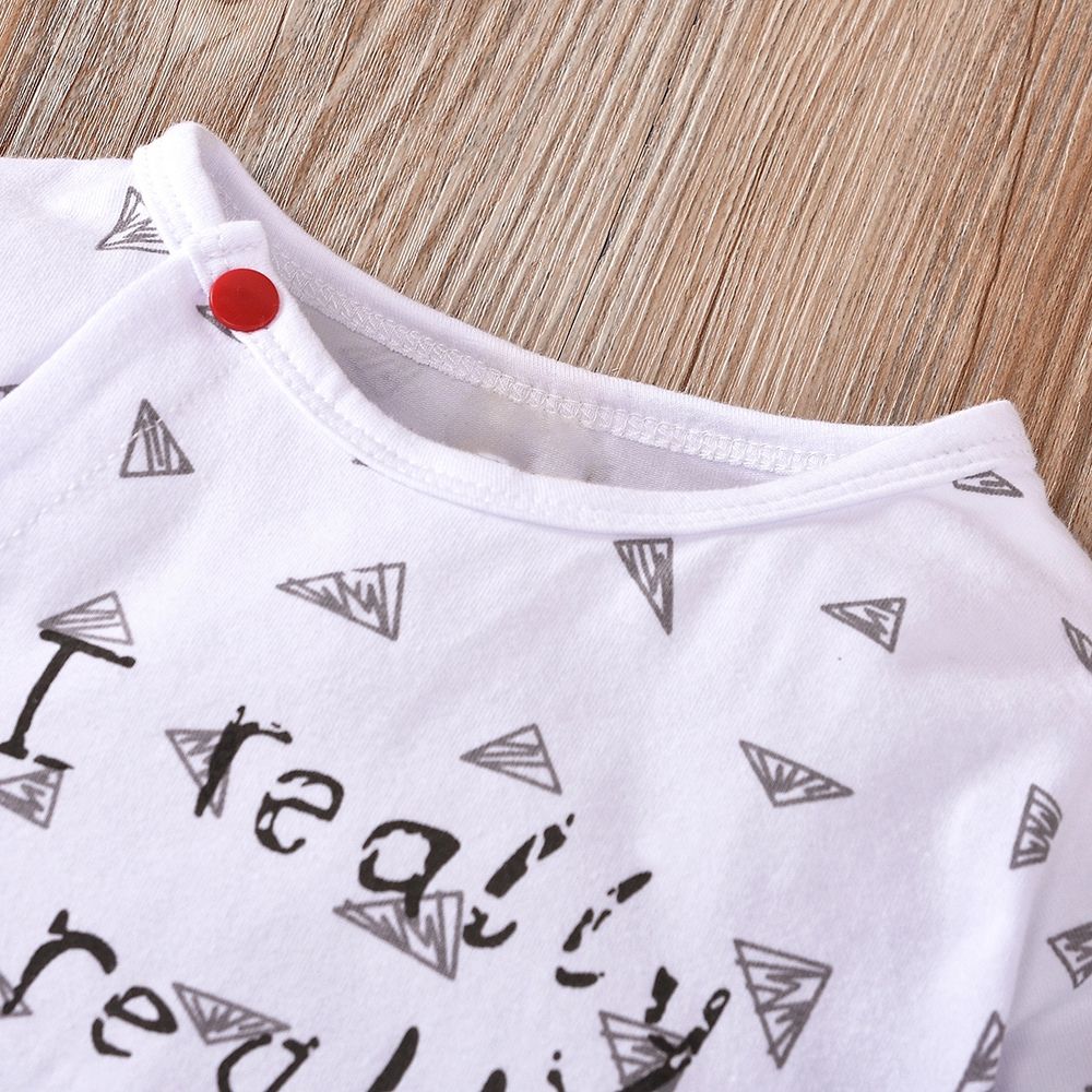 Festa del papà Neonato Unisex Casual Manica lunga Tute Rosso/Bianco big image 7