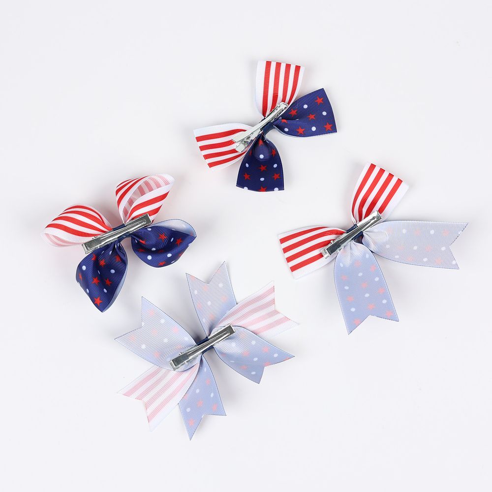 Toddlers/Kids Independence Day Bow Hair Clips Color-A big image 4