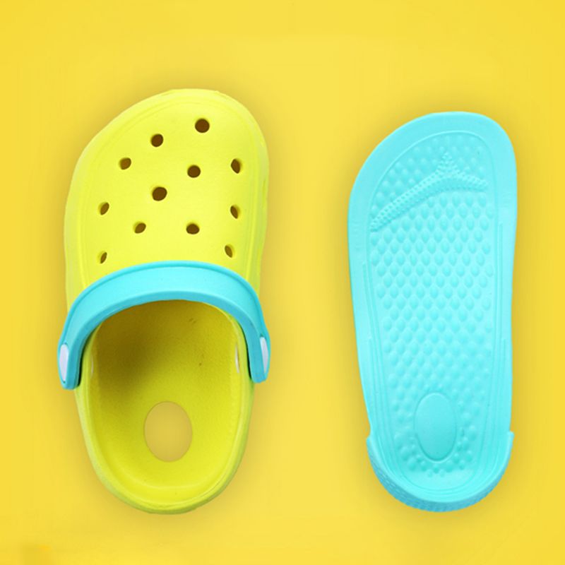 幼兒/兒童透氣固體拖鞋 黃色 big image 2