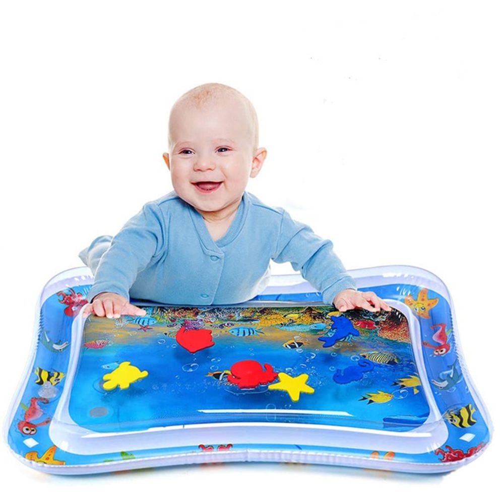 Baby Play Game Mat Summer Inflatable Water Mat for Babies Safety Cushion Ice Mat Fun Activity Playmat Early Education Kids Toys Turquoise big image 1