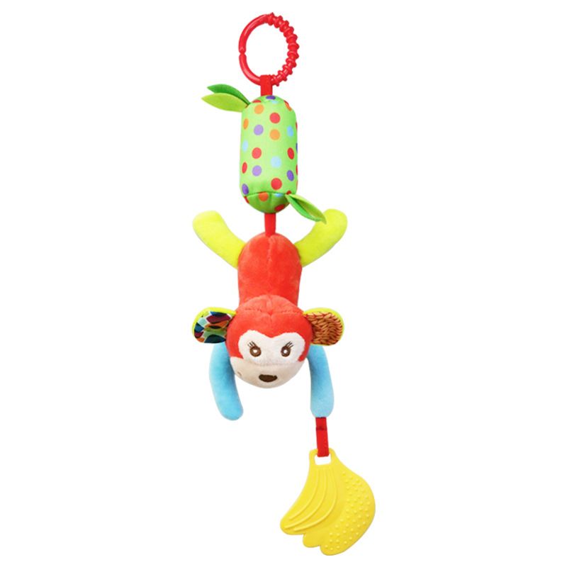 Baby Hanging Teething Rattle Toys Soft Activity Crib Stroller Toys Animal Shape for Toddlers Baby Girls Baby Boys Green big image 4
