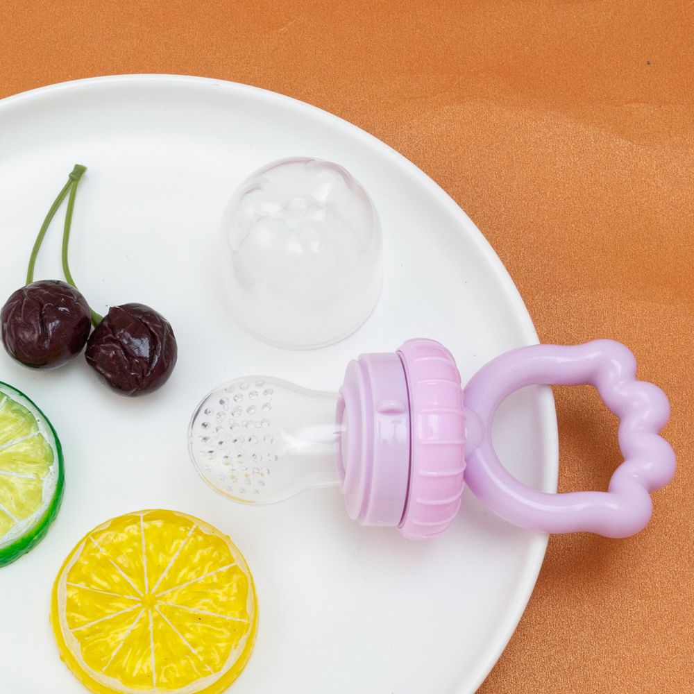 Alimentador de frutas y verduras para bebé sin bpa Violeta claro big image 2