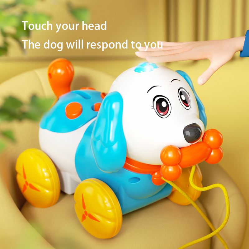 Electronic Puppy Pet Toys Kids STEM Toys Interactive Electronic Dog Toys Educational Toys with Light and Music Color-A big image 5