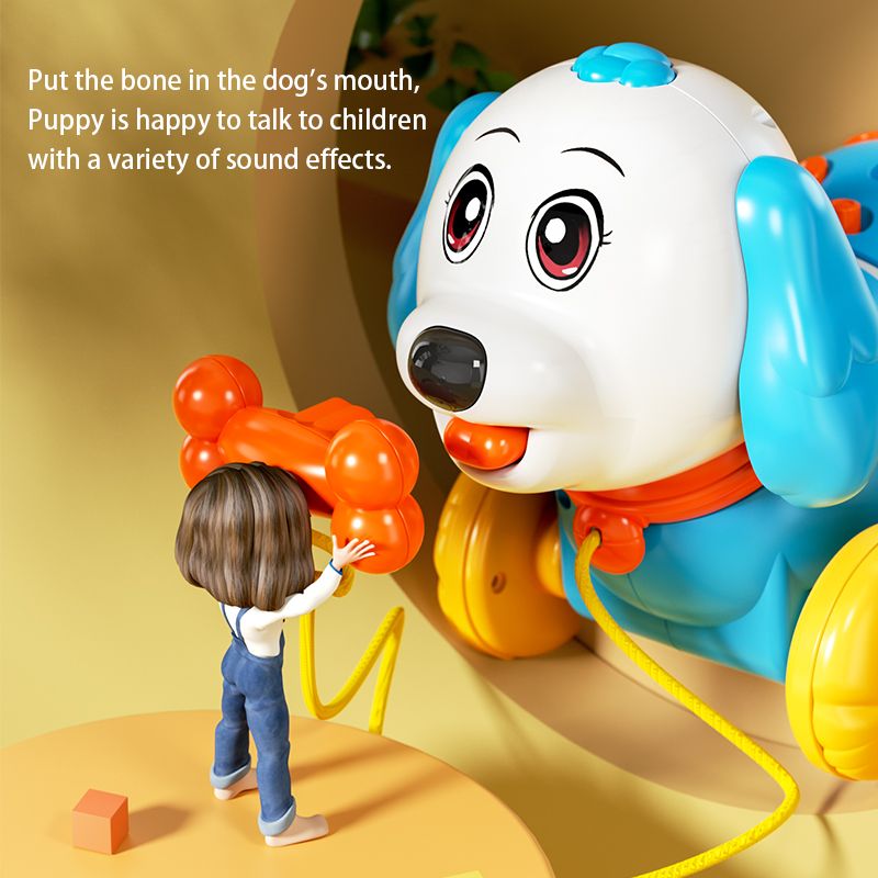 Electronic Puppy Pet Toys Kids STEM Toys Interactive Electronic Dog Toys Educational Toys with Light and Music Color-A big image 6