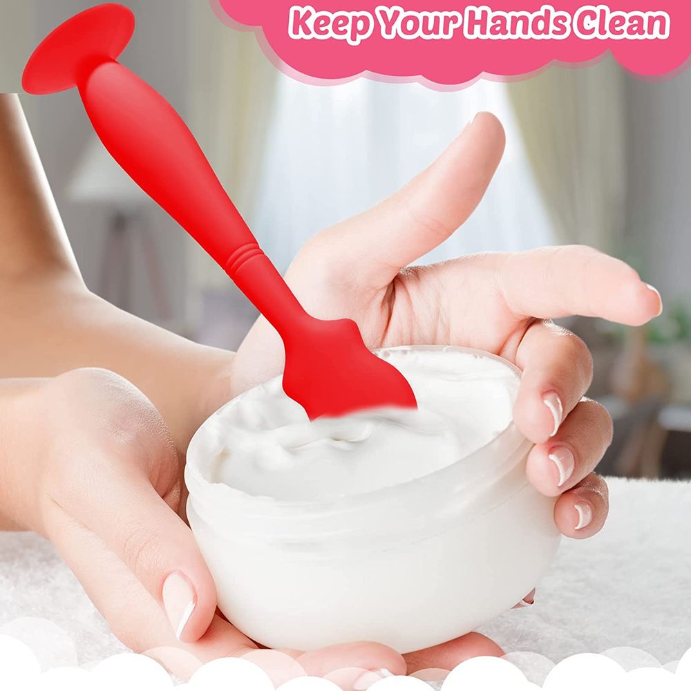Silicone Diaper Cream Brush Baby Butt Spatula Baby Necessities with Suction Base Red big image 3