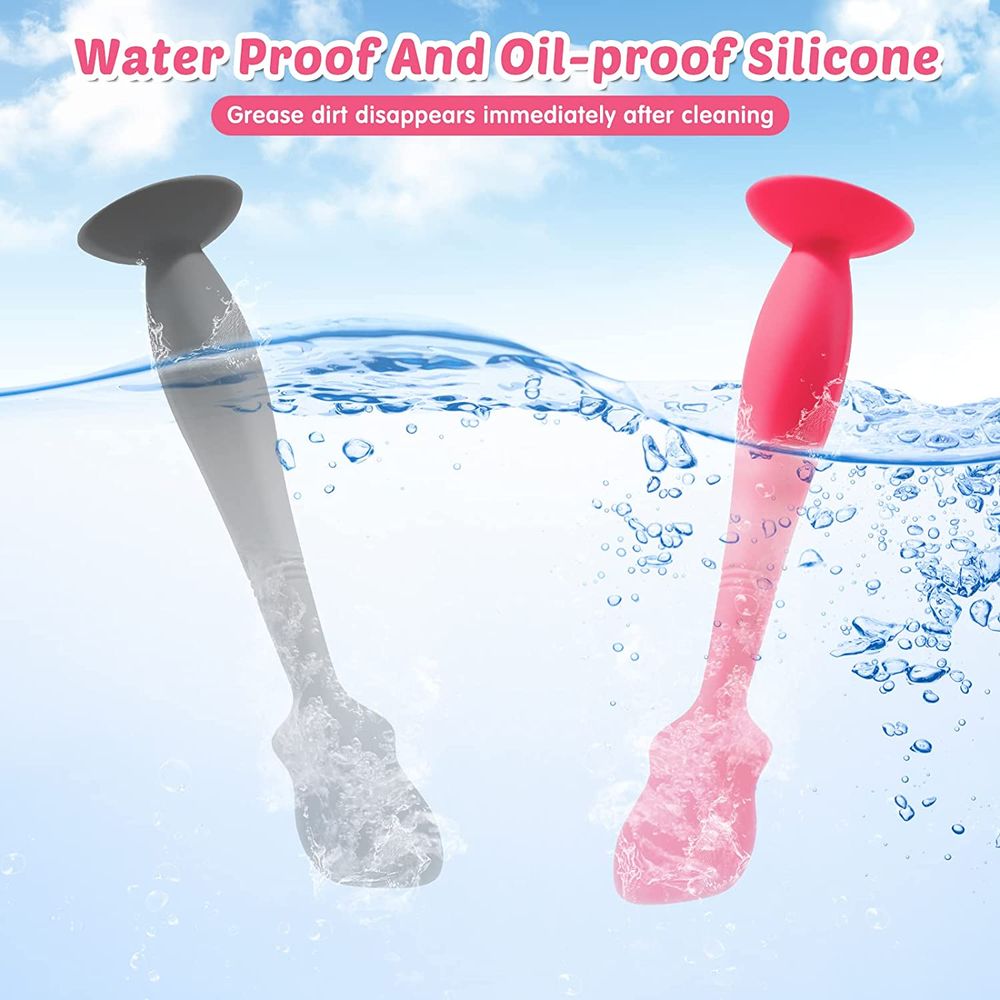 spazzola per crema per pannolini in silicone spatola per neonati necessità per bambini con base a ventosa Rosso big image 4
