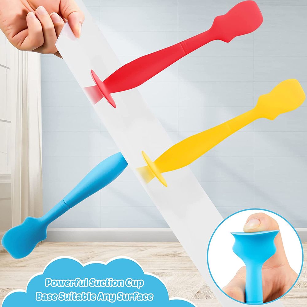 Silicone Diaper Cream Brush Baby Butt Spatula Baby Necessities with Suction Base Red big image 5