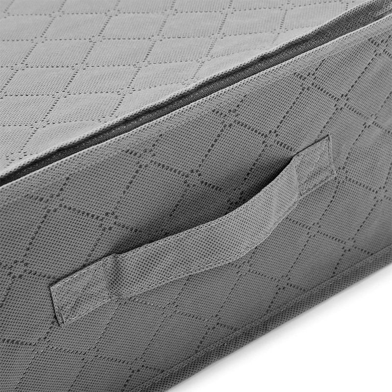 Bed Bottom Storage Box Folding Quilt Clothes Dustproof Moisture-proof Container Under Bed Storage Bag Grey big image 4