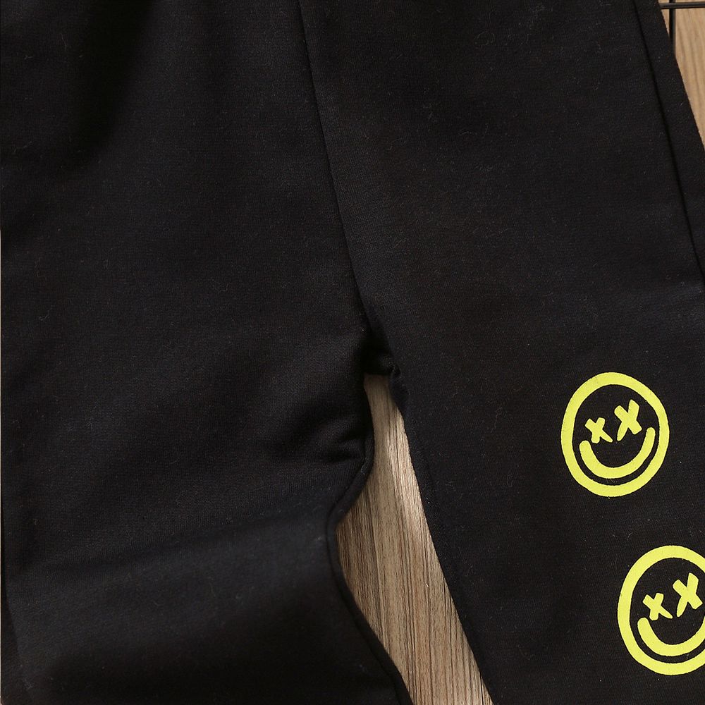 Baby Boy/Girl 95% Cotton Graphic Pants Black big image 4