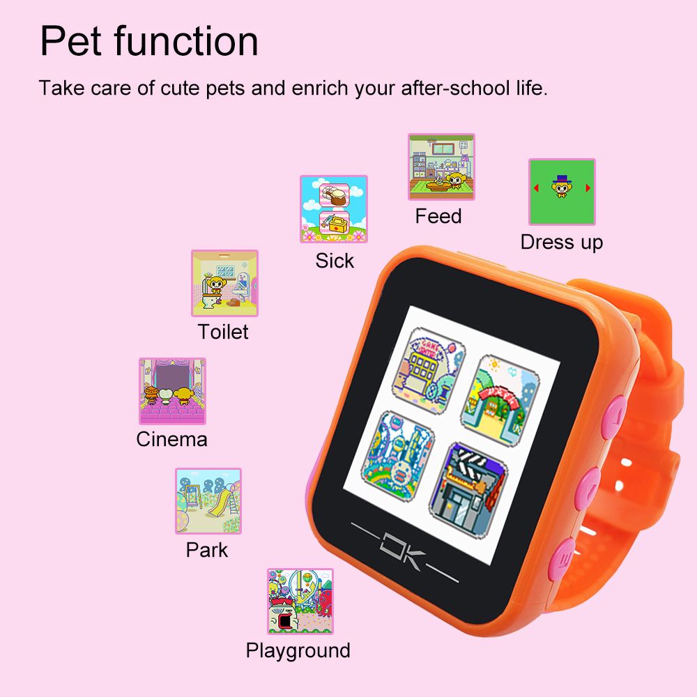 Kids Game Smart Watch HD Color Screen Camera Calendar Alarm Clock Timetables Pedometer Multifunctional Pet Watch Color-A big image 6
