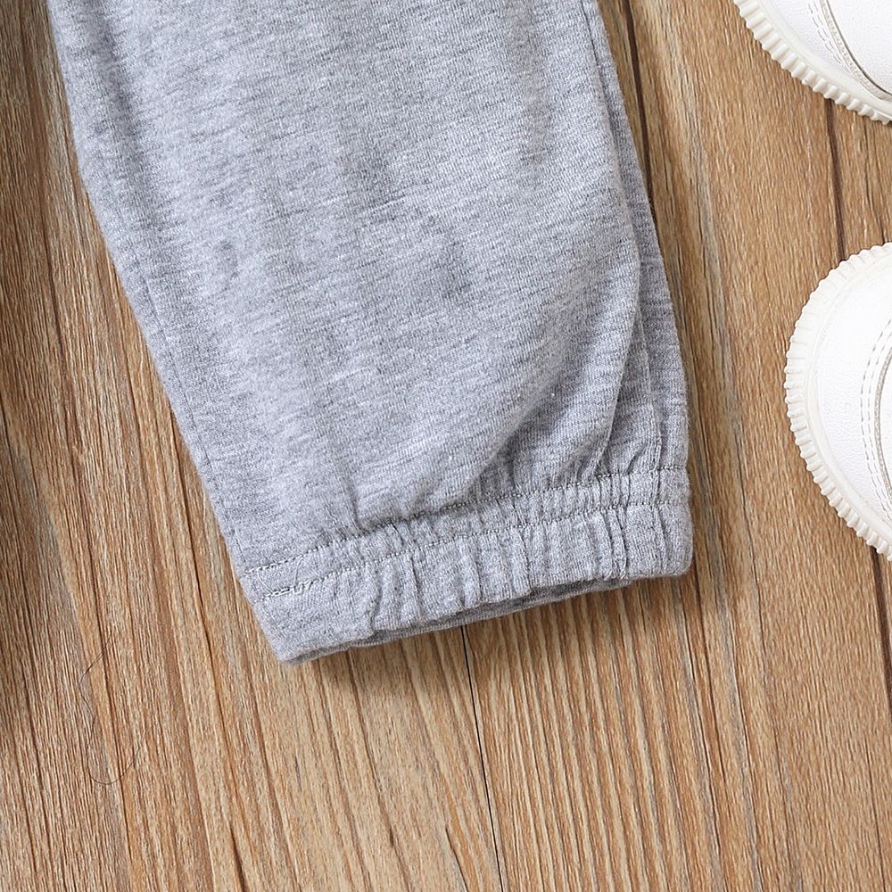 Baby Boy/Girl Solid Flap Pocket Cargo Pants Grey big image 6
