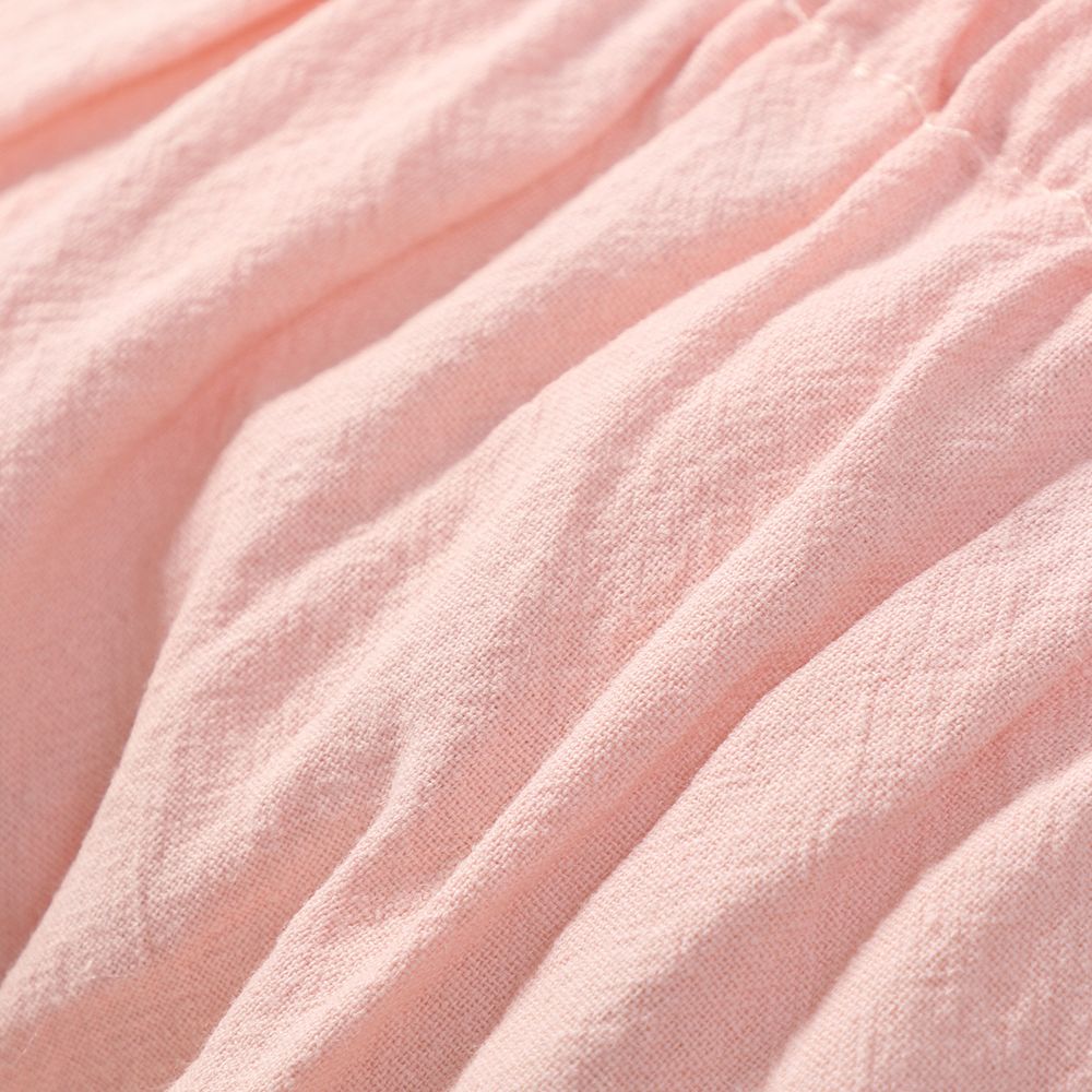 100% Cotton Baby Girl Solid Ruffle Elasticized Waist Bloomers Shorts Pink big image 7