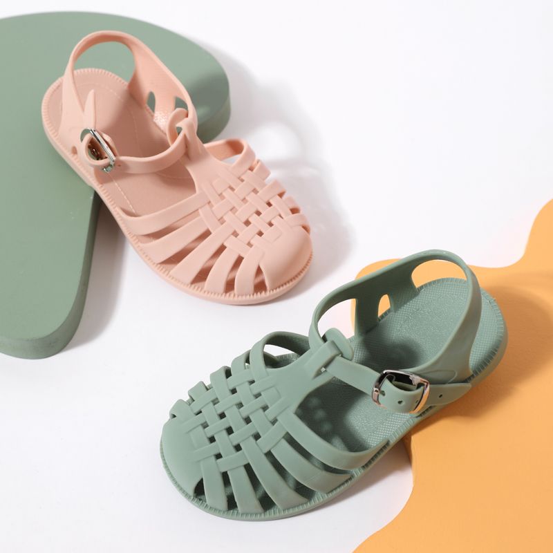 Kinder Unisex Basics Unifarben Sandalen rosa big image 2