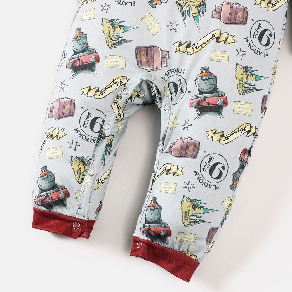 Harry Potter Family Matching Raglan-sleeve Graphic Pajamas Sets (Flame Resistant) Grey big image 9