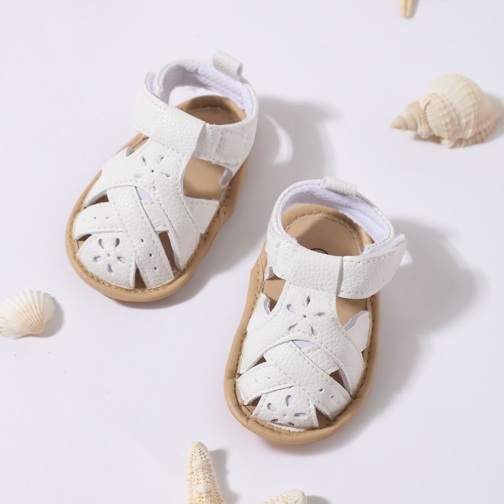 嬰兒 女 基礎 純色 學步鞋 白色 big image 4