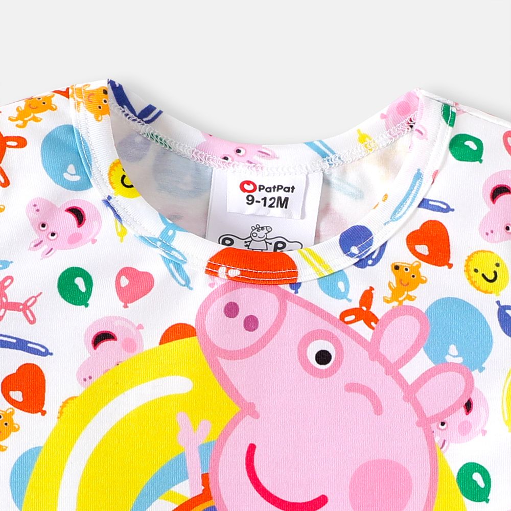 Peppa Pig Baby Boy/Girl Short-sleeve Graphic Print Tee or Romper Colorful big image 4