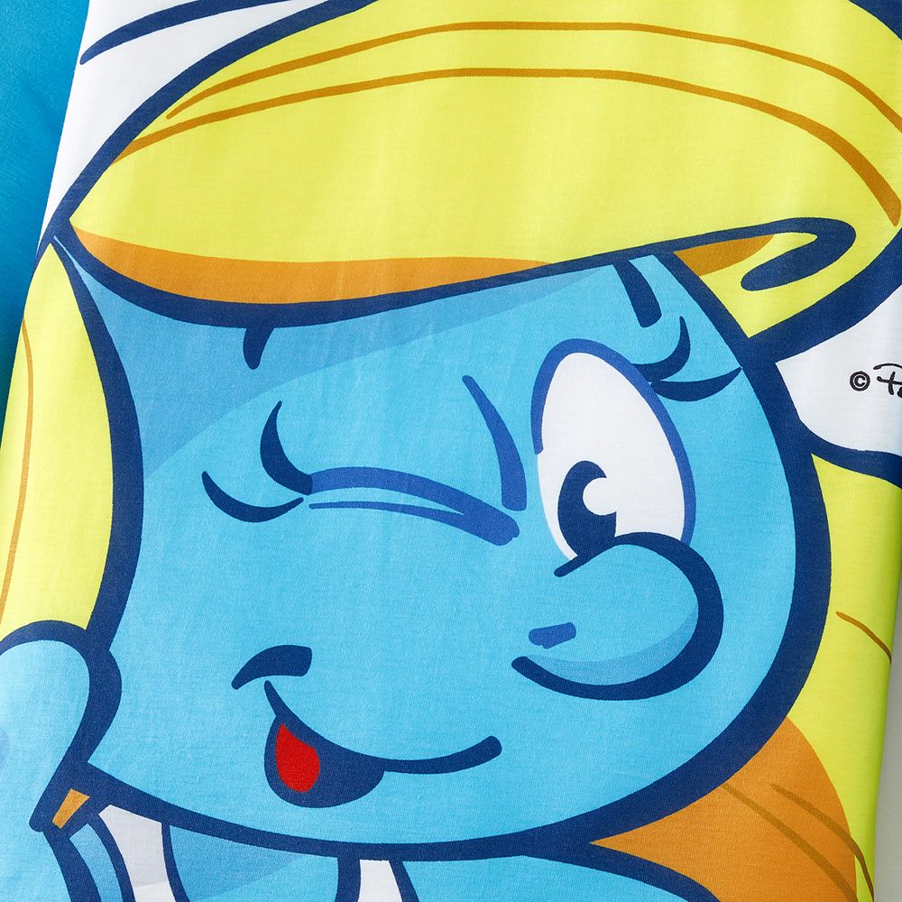 The Smurfs Family Matching Blue Raglan-sleeve Graphic T-shirts Blue big image 13