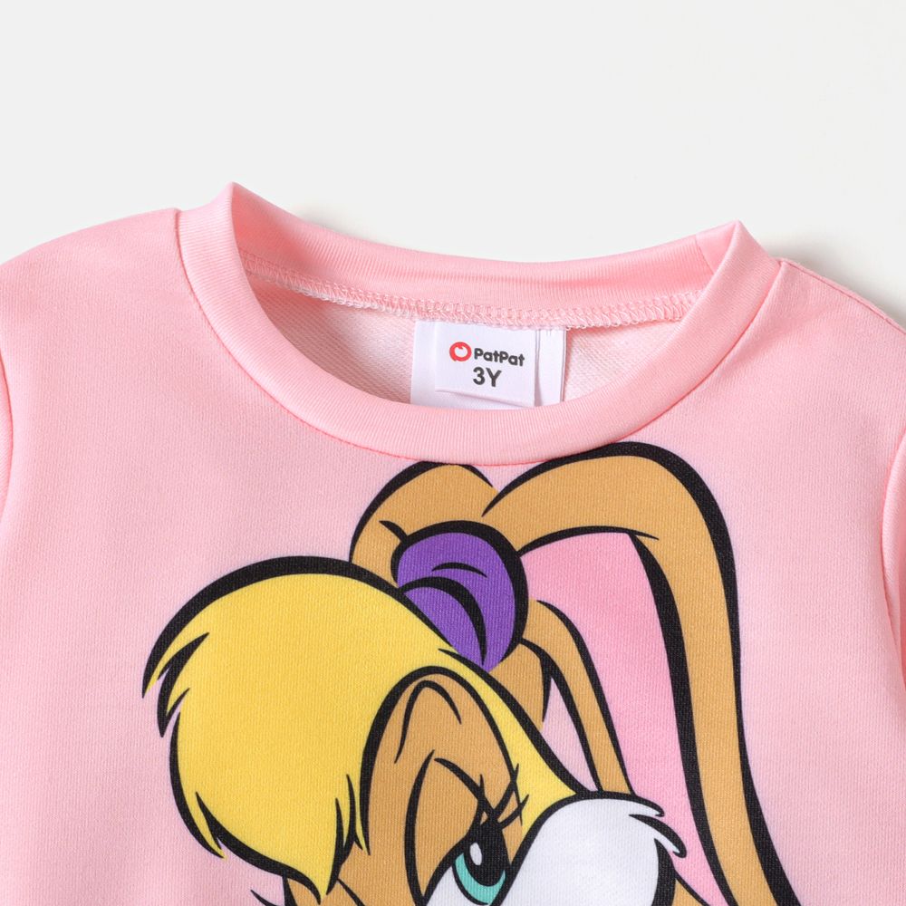 Looney Tunes Toddler Girl/Boy Striped Pullover Sweatshirt Pink big image 5