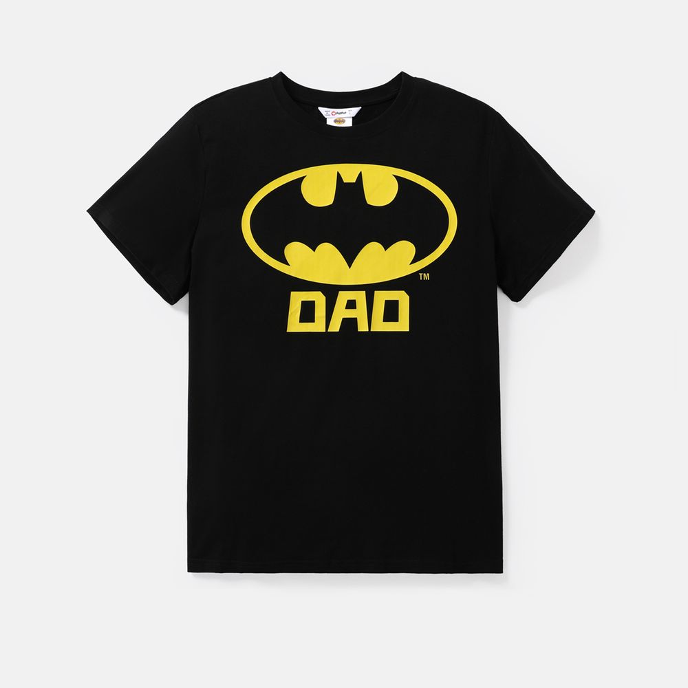 Batman Family Matching Cotton Short-sleeve Graphic Black Tee Black big image 4