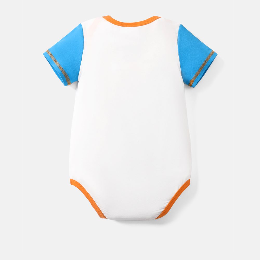 Hot Wheels Baby Boy Graphic Print Short-sleeve Naia™ Romper BLUE WHITE big image 5