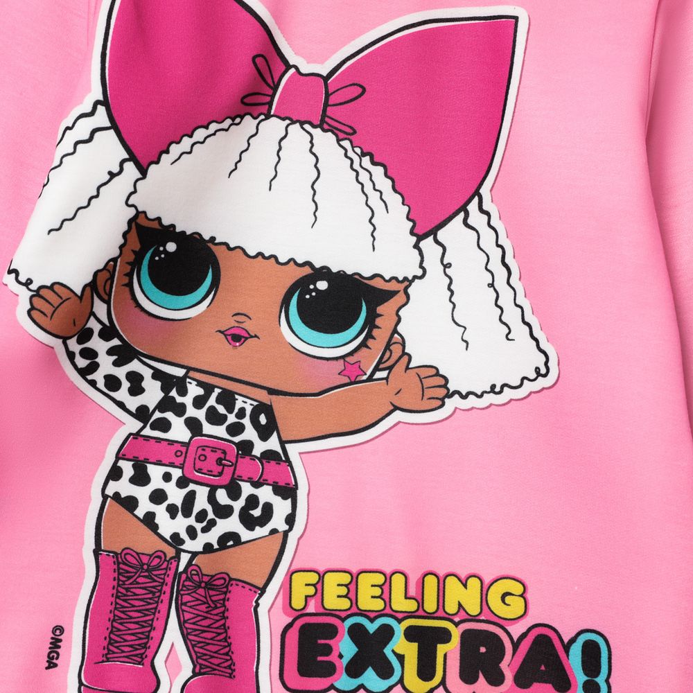 L.O.L. SURPRISE! Kid Girl Letter Characters Print Pullover Sweatshirt PINK-1 big image 3