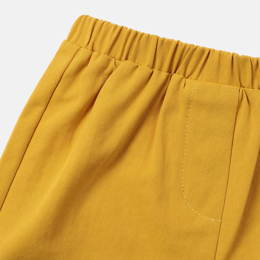 2pcs Baby Boy 100% Cotton Solid Shorts and Allover Animal Print Short-sleeve Naia™ Tee Set Colorful big image 5