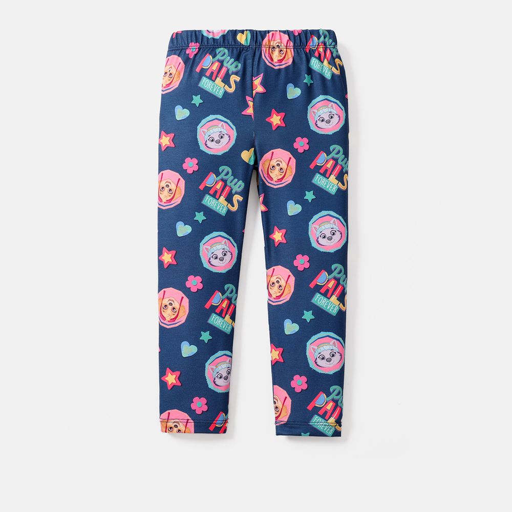 PAW Patrol Toddler Girl Character Print Elasticized Leggings Deep Blue big image 2