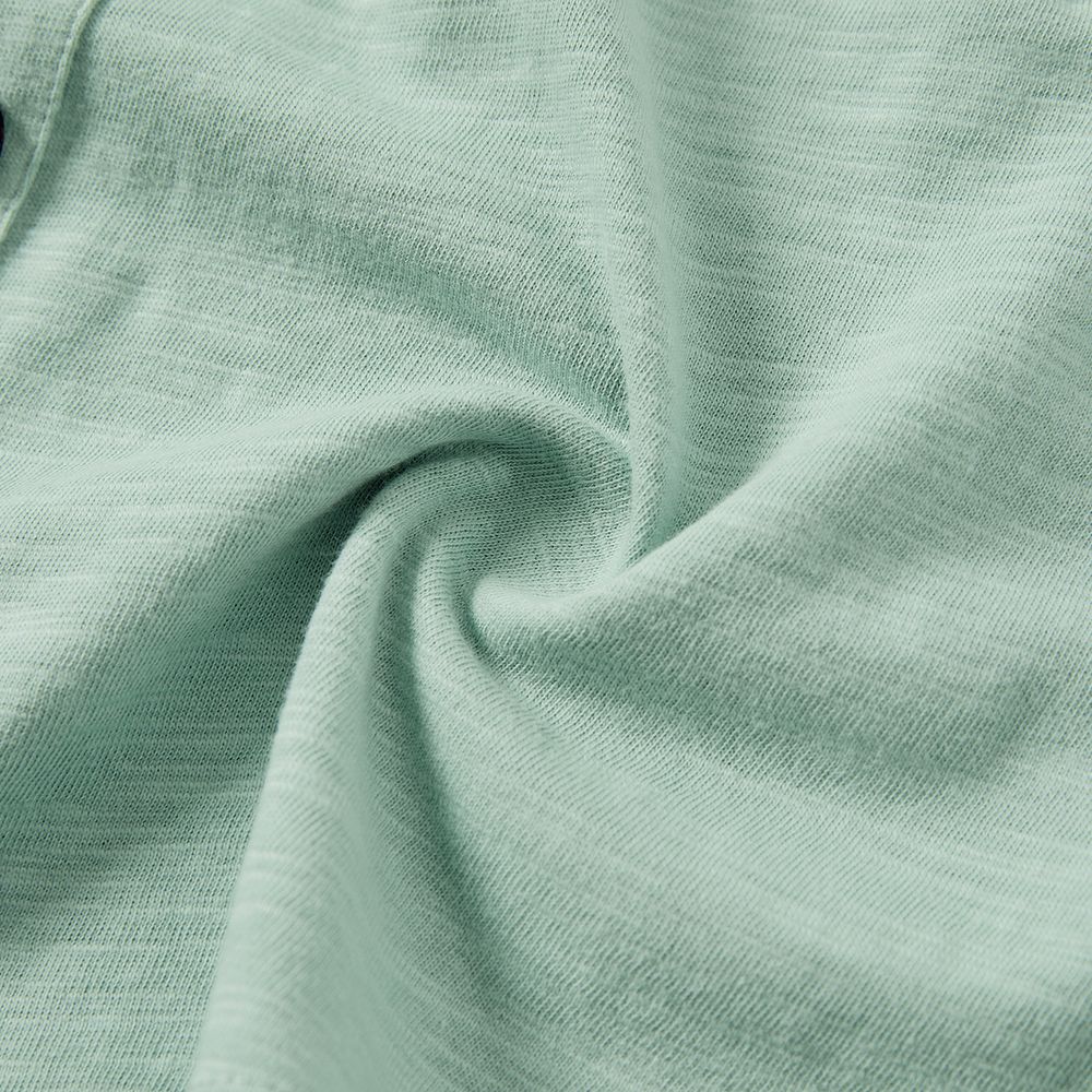 Family Matching Solid Cotton Button Front Drawstring Tank Dresses and Short-sleeve Colorblock T-shirts Sets GrayGreen big image 13