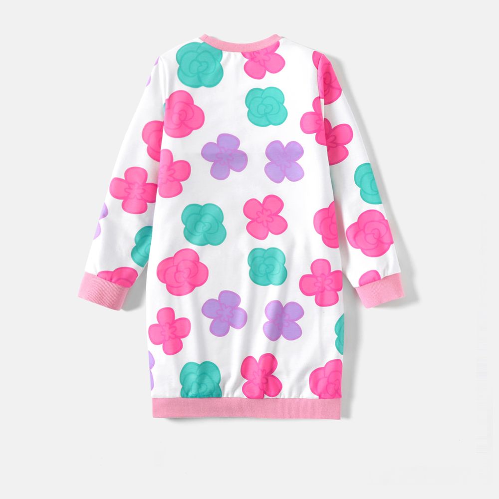 L.O.L. SURPRISE! Kid Girl Floral Print Sweatshirt Dress Multi-color big image 2