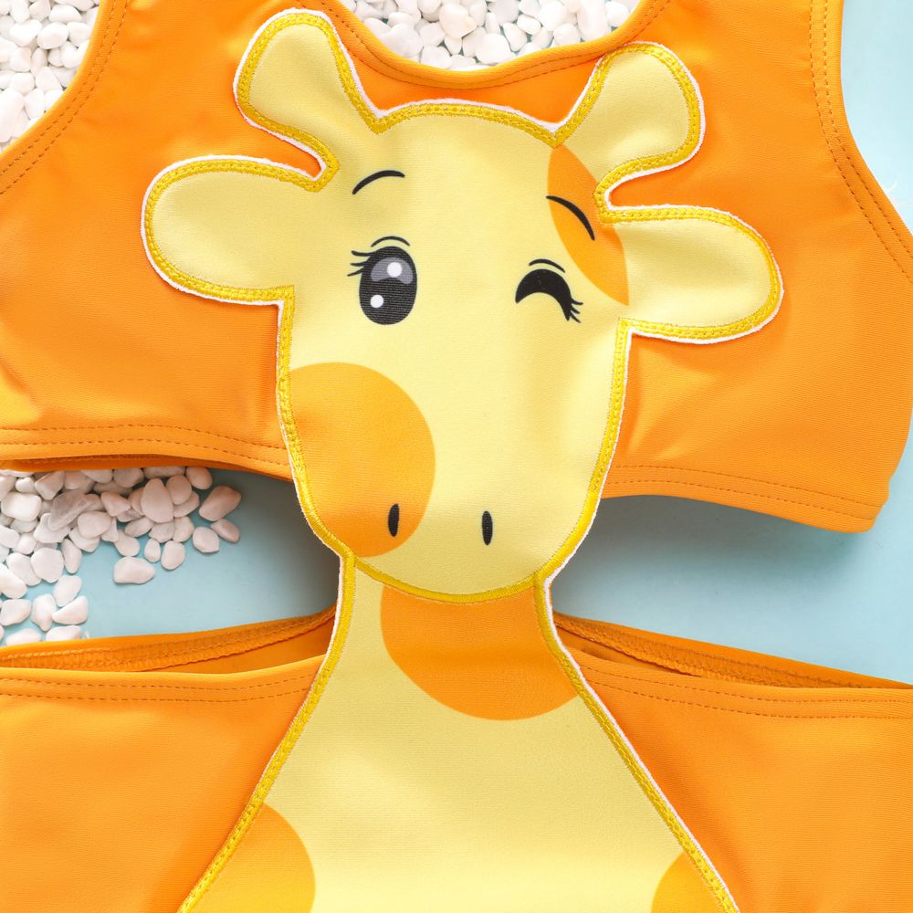 Kleinkinder Mädchen Hypertaktil Kindlich Giraffe Badeanzüge orange big image 6