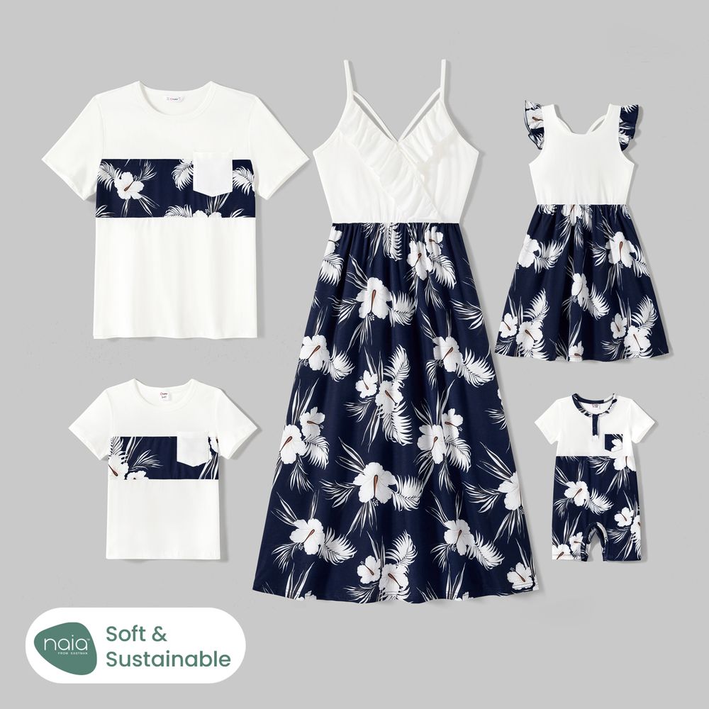 Look per tutta la famiglia Fiore grande Canotta Coordinati per tutta la famiglia Set colorblock big image 1