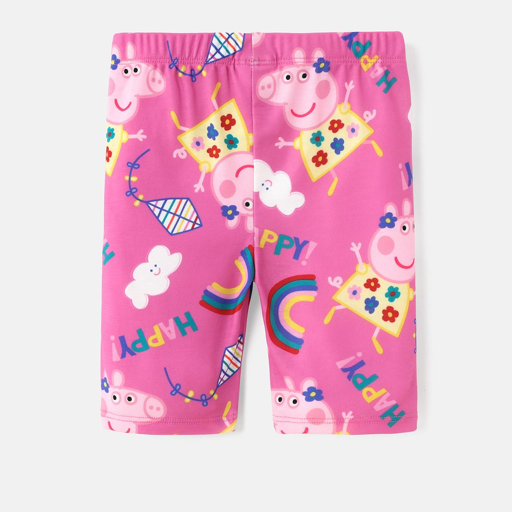 Peppa Pig Toddler Girl Rainbow/Stripe & Character Print Leggings Roseo big image 4
